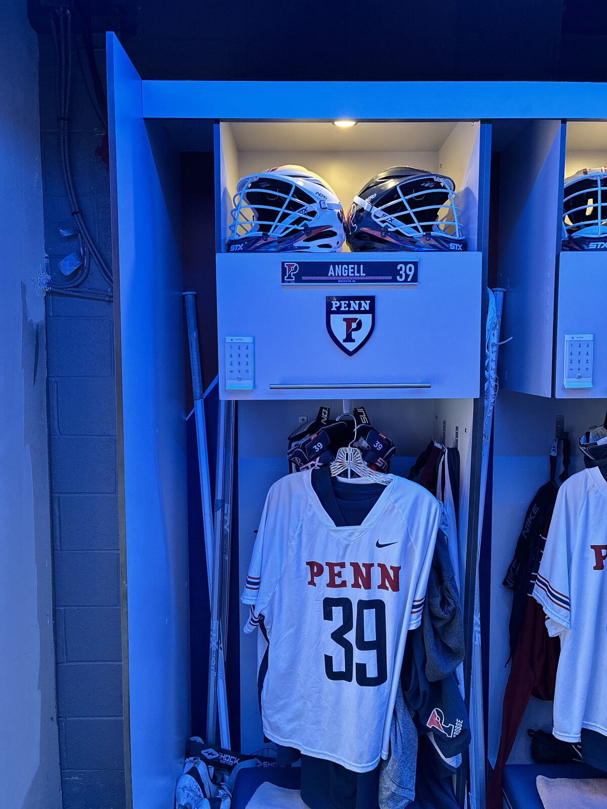 Chuck Angell at Franklin Field, Penn Lacrosse practice